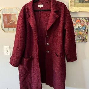 Burgundy coat